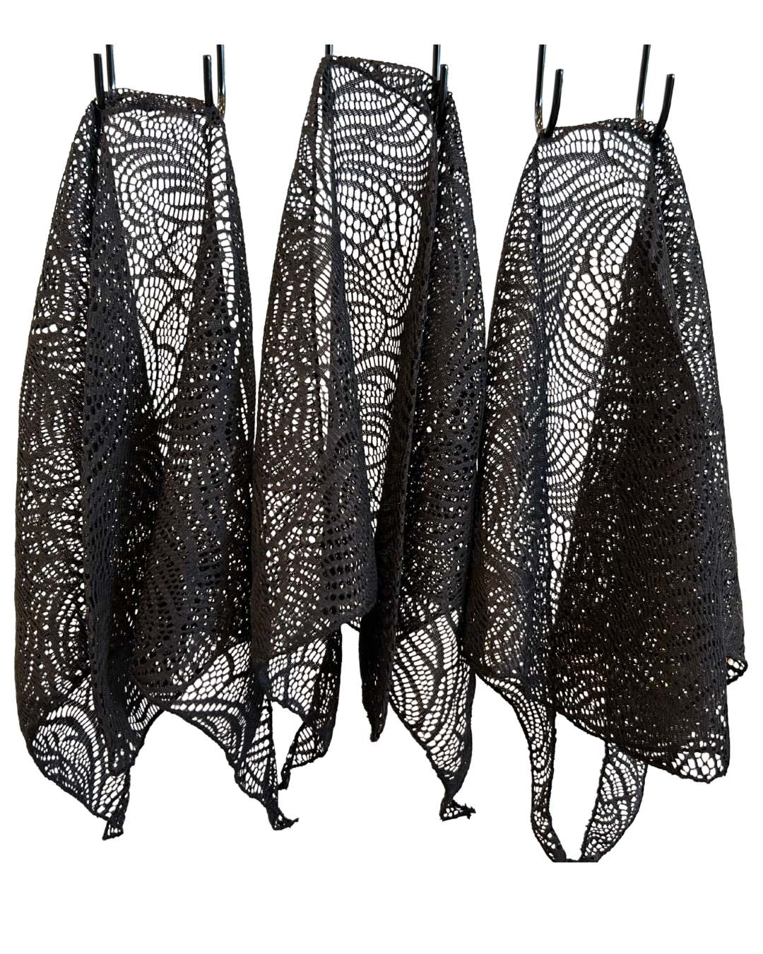 Crochet Knit Round Tie Veils.