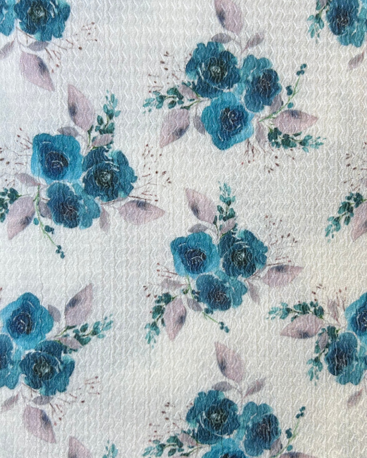 Aqua Rose by 1\2 yard (50%off)