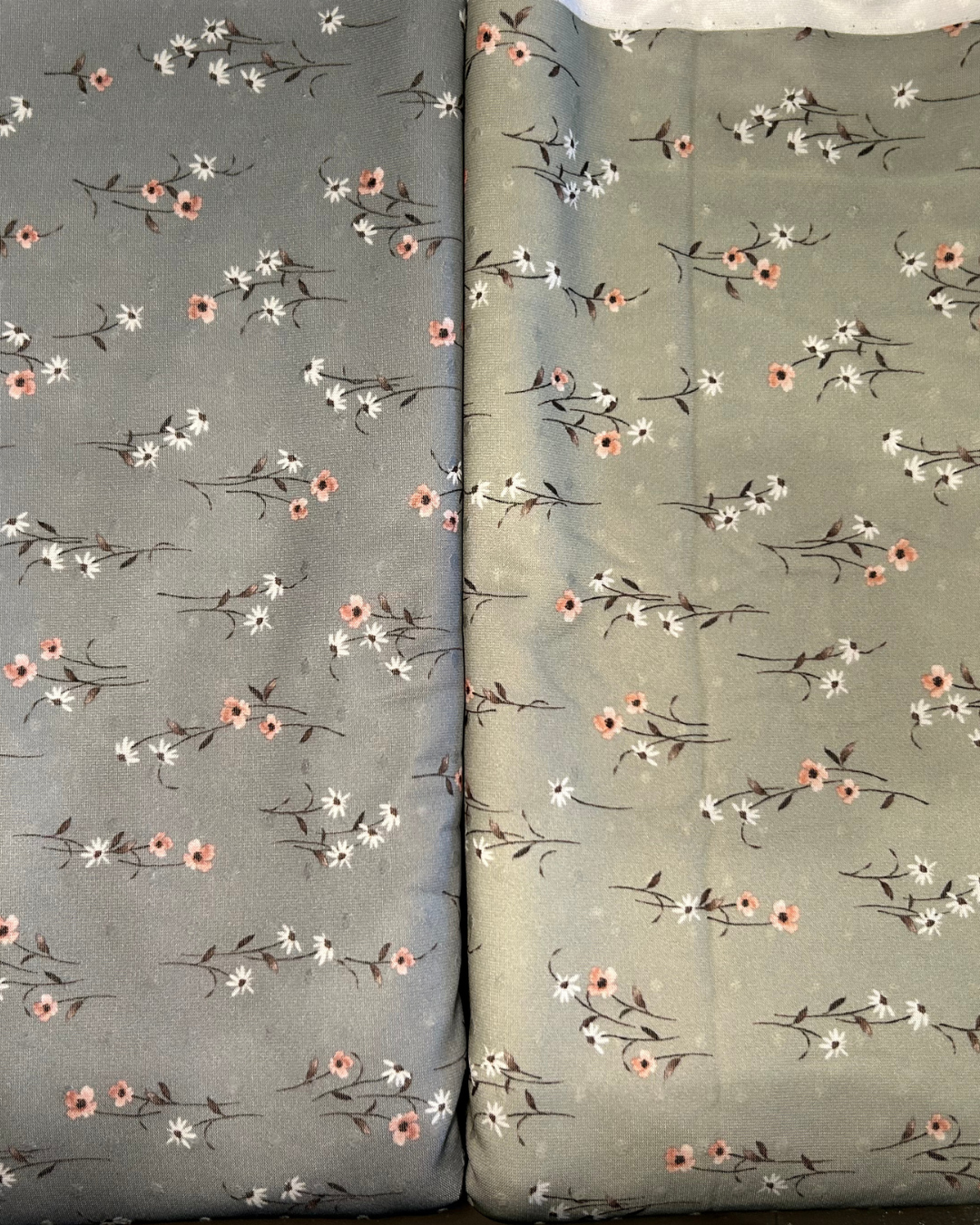 Mini Flowers on Swiss Dot. Priced by 1\2 yard
