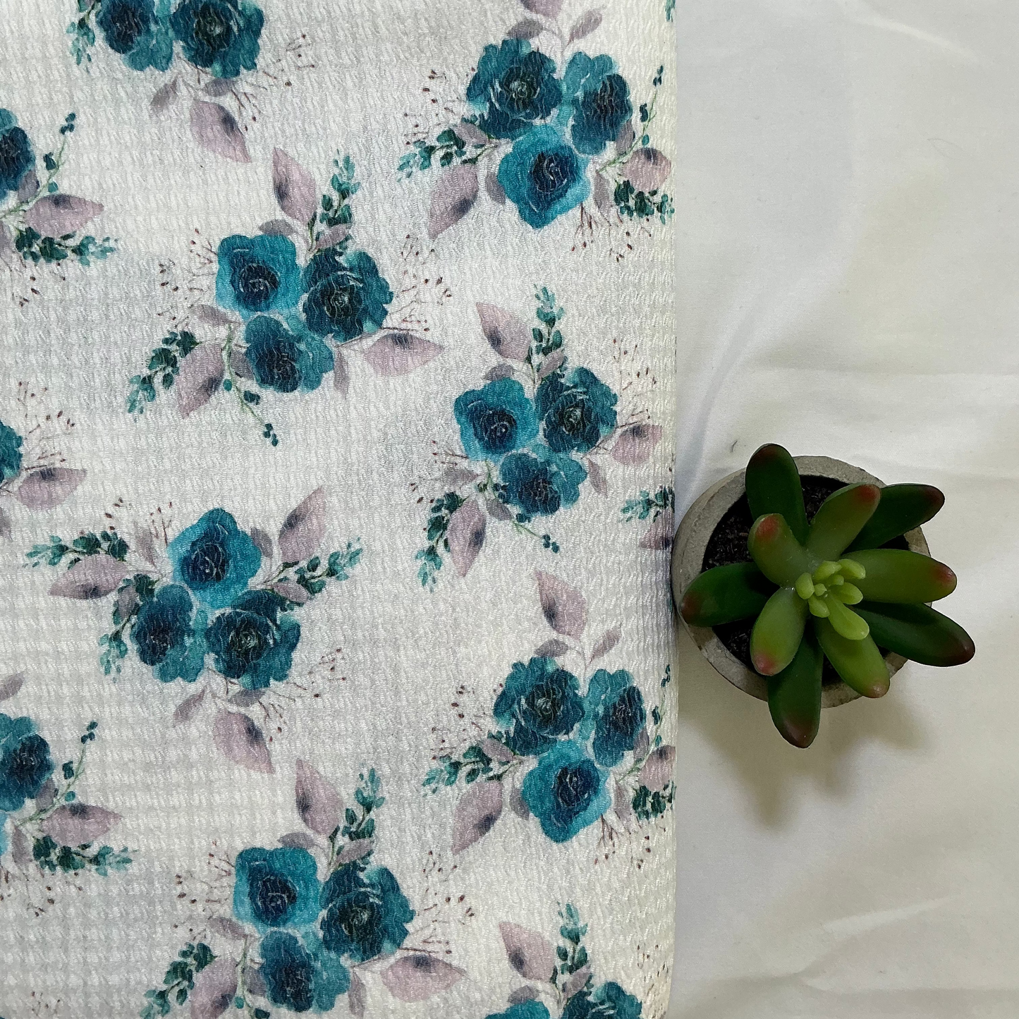Aqua Rose by 1\2 yard (50%off)