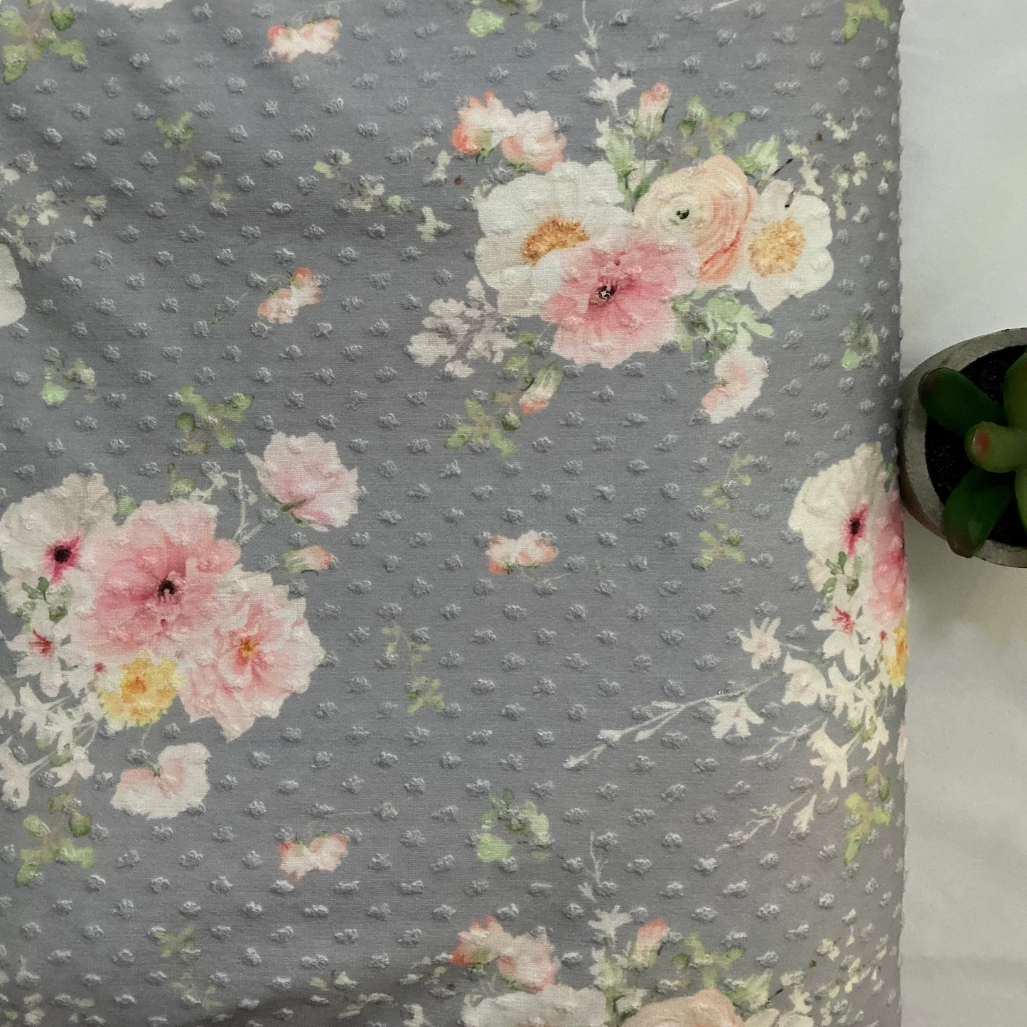 Dusty Purple with Bundle of Flowers