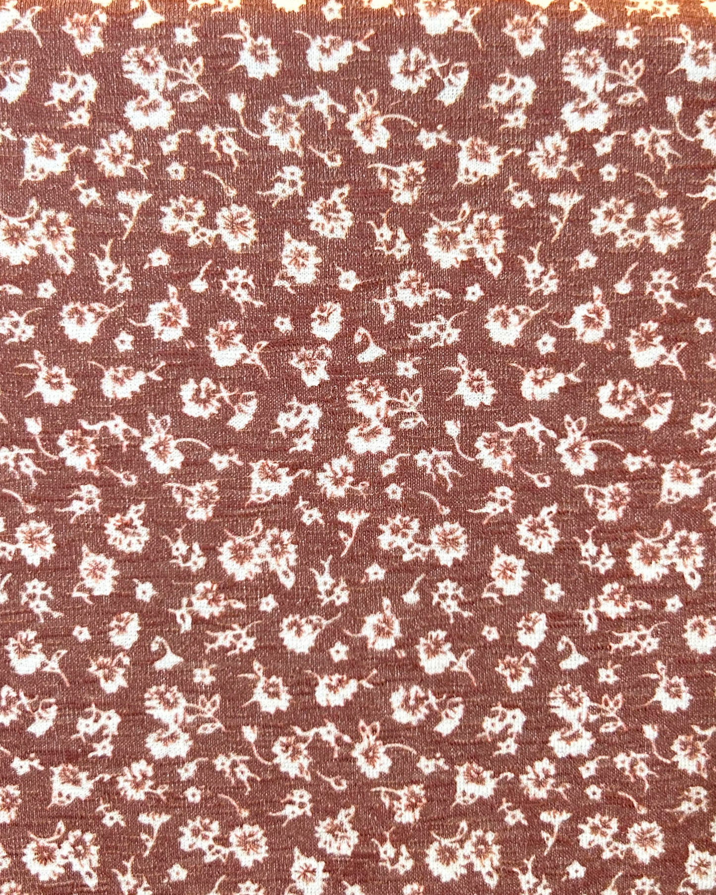 Dusty Orange Floral by 1/2 Yard