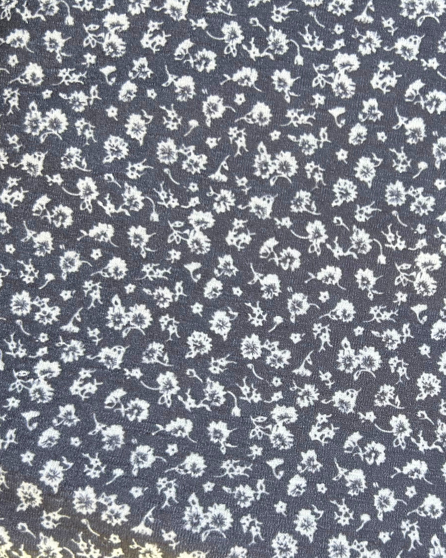 Dark Blue Floral by 1/2 Yard