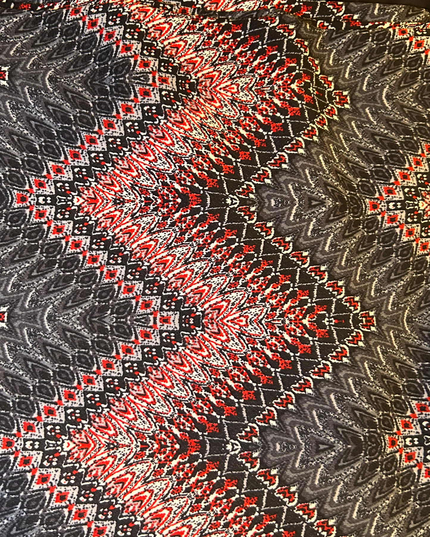 Grey/Red by 1/2 Yard