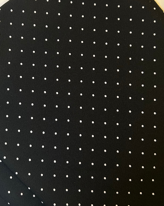 Black Dots by 1/2 Yard