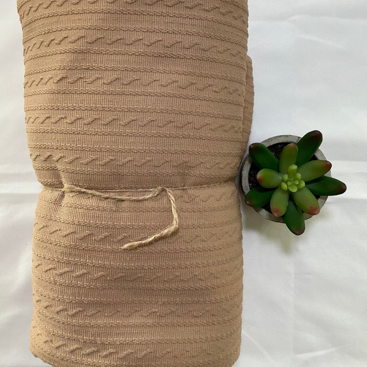 Almond Mini Cable Knit Remnants 50%off