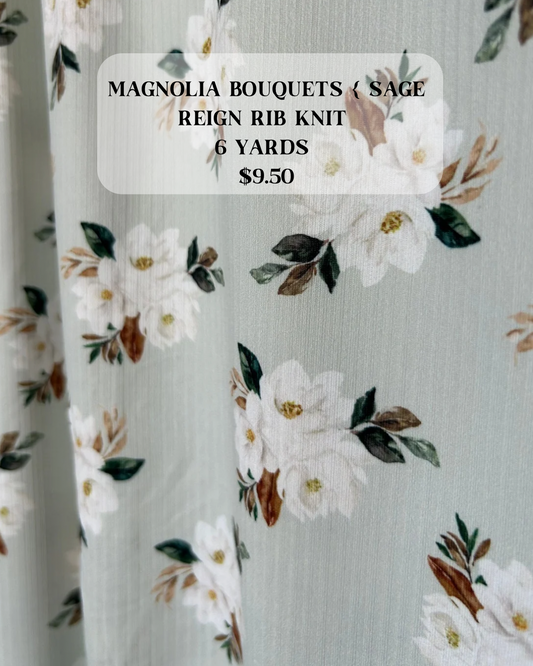 Magnolia Bouquets Reign Rib Knit.